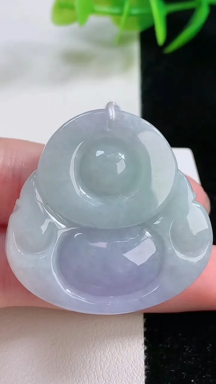 天然A货翡翠紫罗兰佛公吊坠，尺寸37-37.6-12.2，重量:30.49g
11月26日