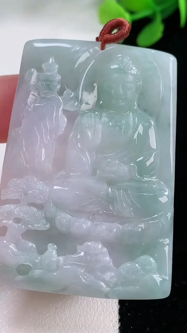 天然A货翡翠山水阿弥陀佛吊坠，尺寸53.6-37.7-5.2，重量:25.83g
11月28日