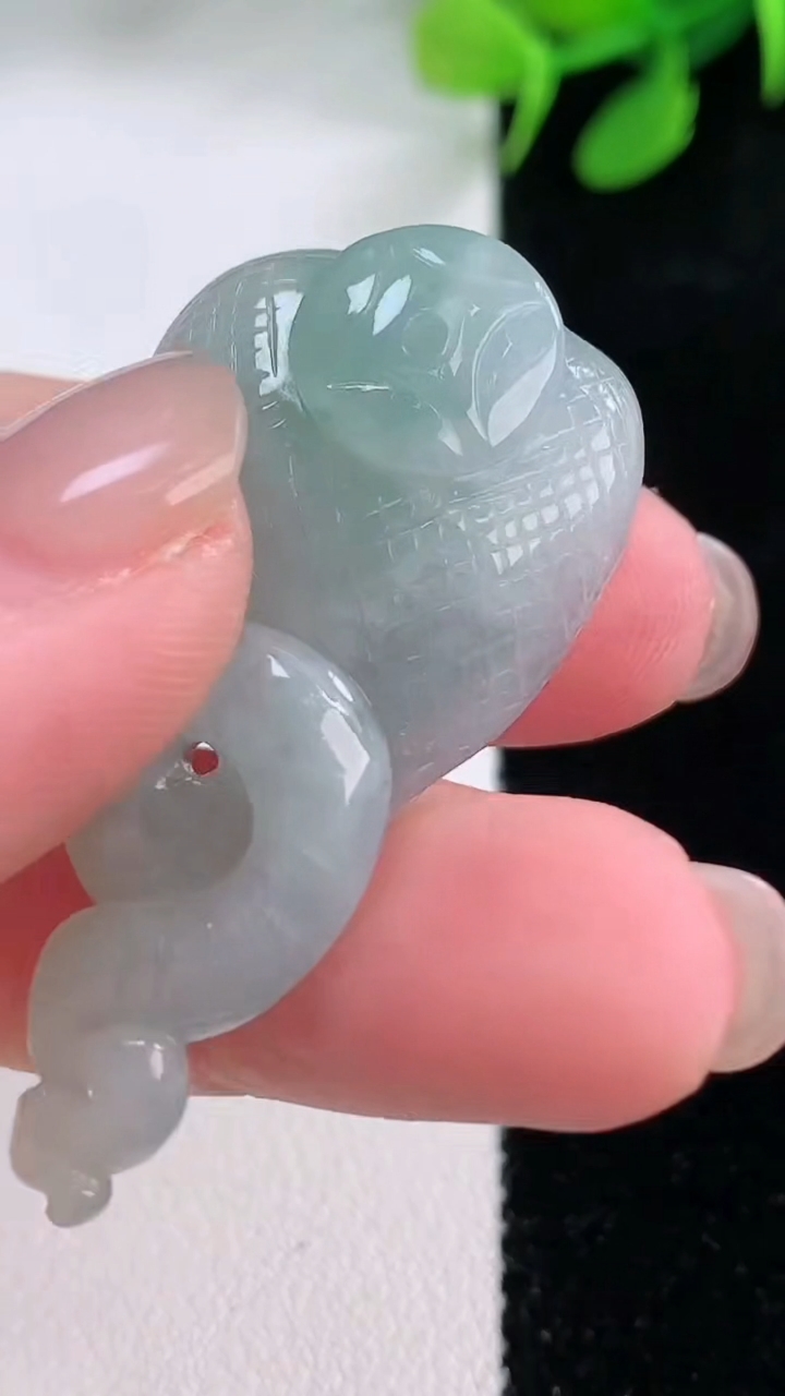 天然A货翡翠生肖蛇吊坠，尺寸43.6-21-11，重量:10.42g
11月28日