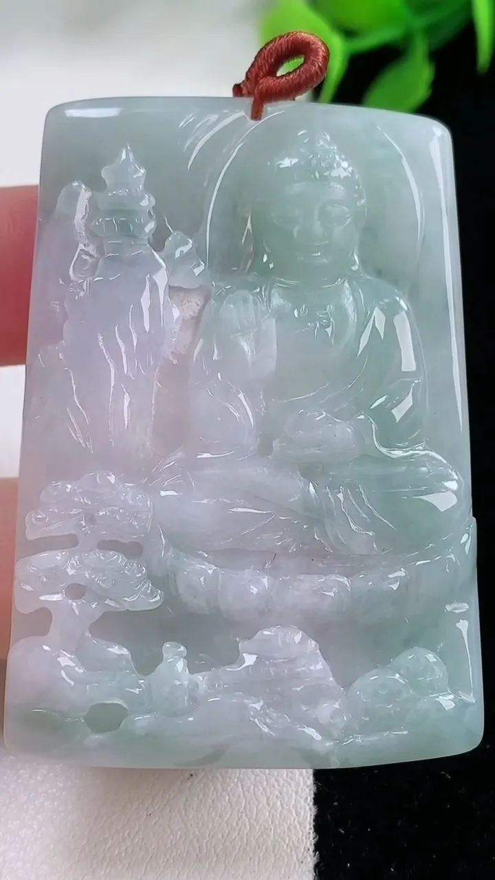 天然A货翡翠山水阿弥陀佛吊坠，尺寸53.6-37.7-5.2，重量:25.83g
11月28日
