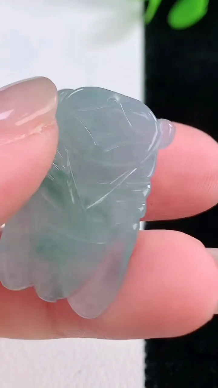 天然A货翡翠飘花一鸣惊人吊坠，尺寸27.4-15-5.6，重量:4.76g
11月28日