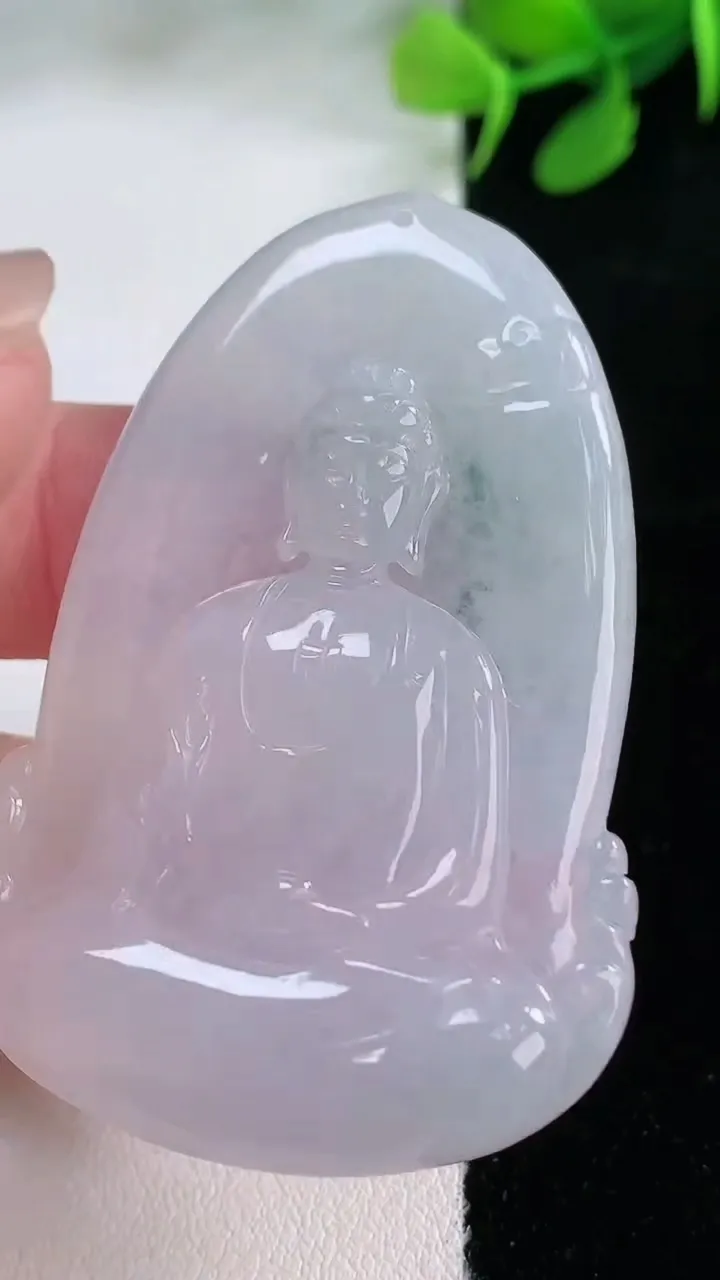 天然A货翡翠紫罗兰观音菩萨吊坠，尺寸54.8-35.7-5.4，重量:21.20g
11月29日