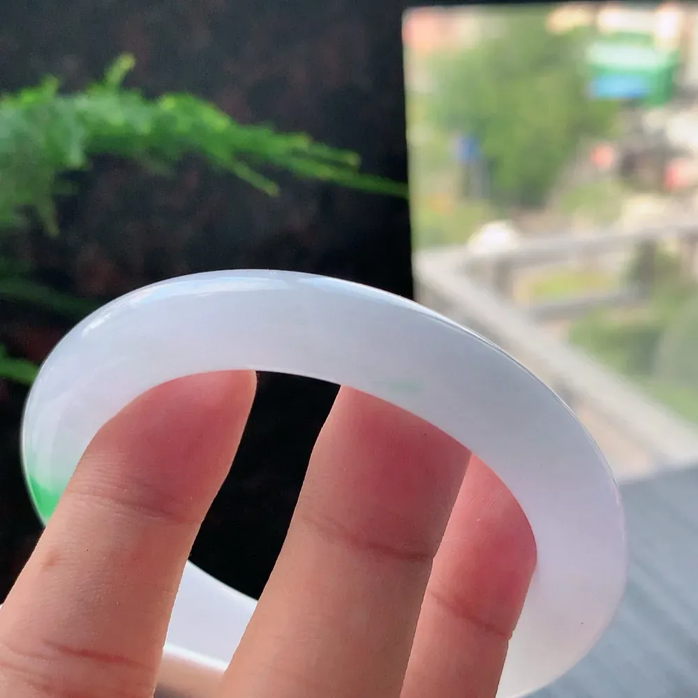 圆条高冰阳绿 微纹 尺寸:54.4/10.7 种色俱佳️️