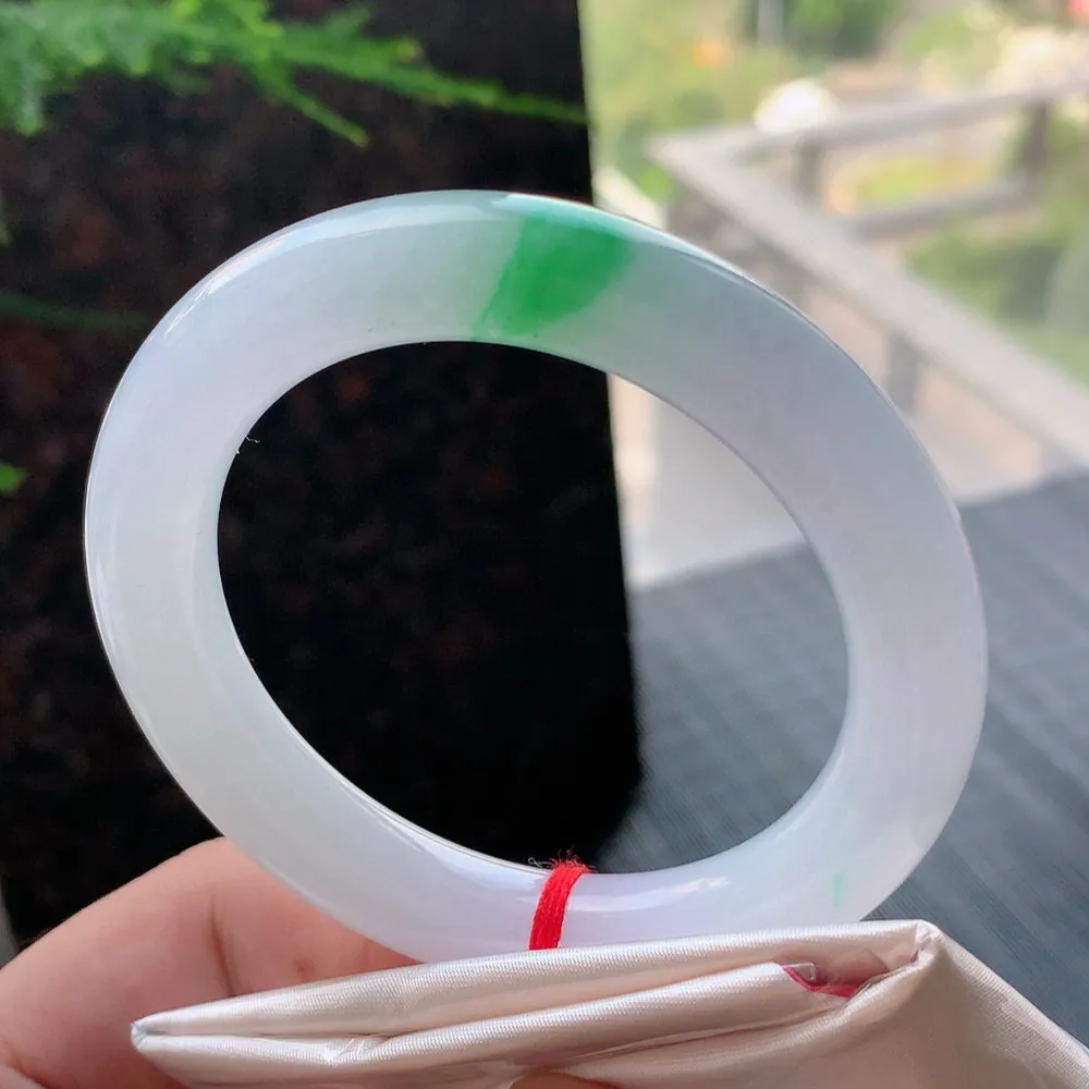 圆条高冰阳绿 微纹 尺寸:54.4/10.7 种色俱佳️️