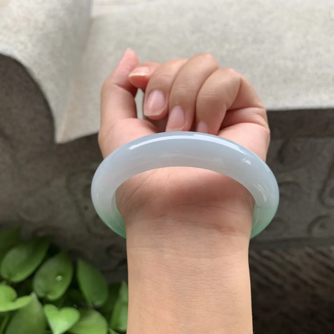 圈口57-12.3-9.3 【果绿正圈手镯】正圈57 58可戴