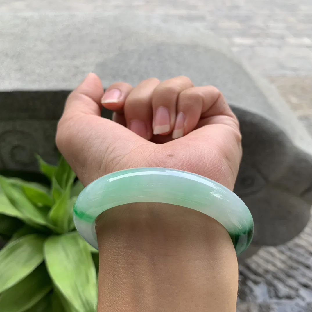 小圈口 53.3-11.2-9.2【辣绿正圈手镯】正圈53 54可戴