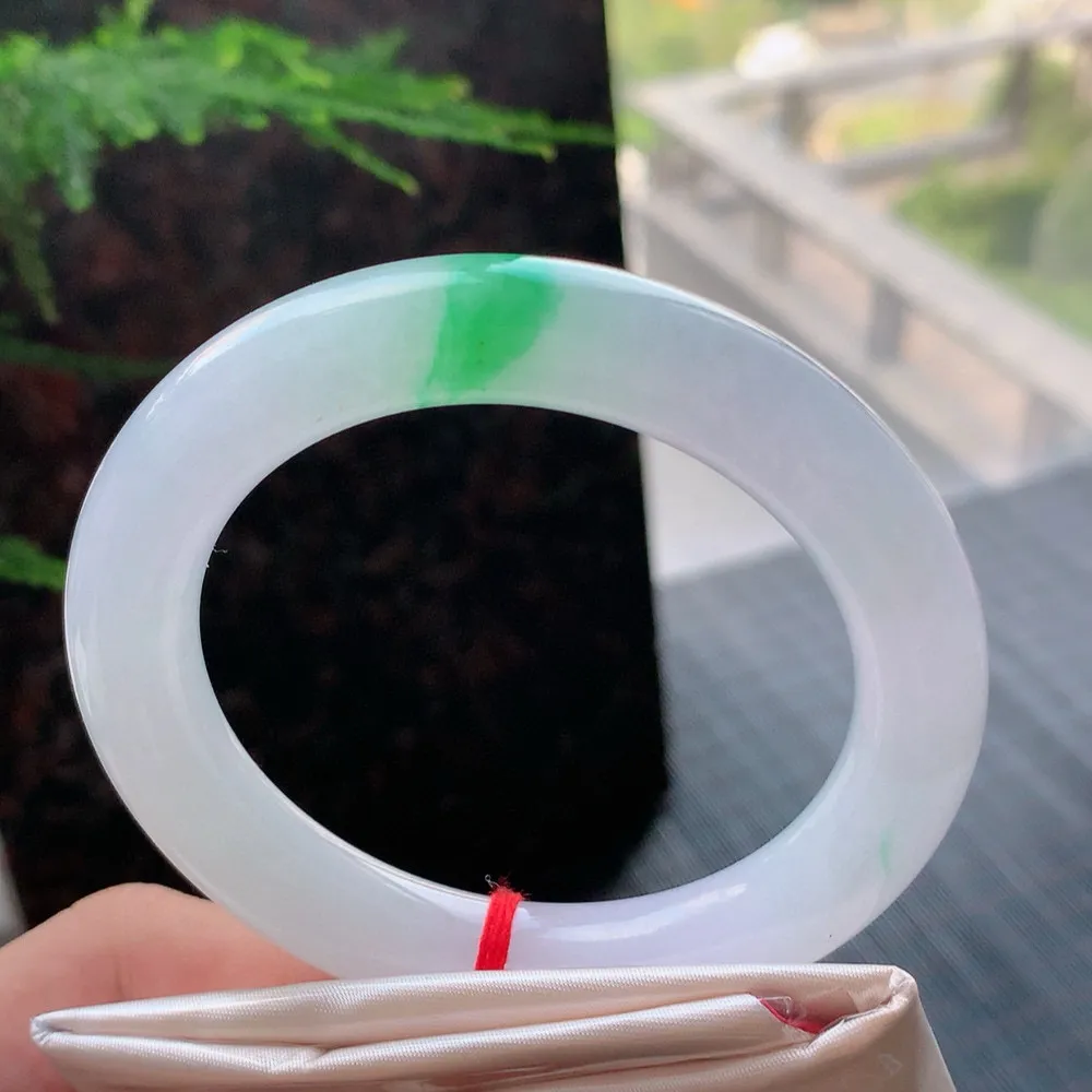 圆条高冰阳绿 微纹 尺寸:54.4/10.7 种色俱佳️️