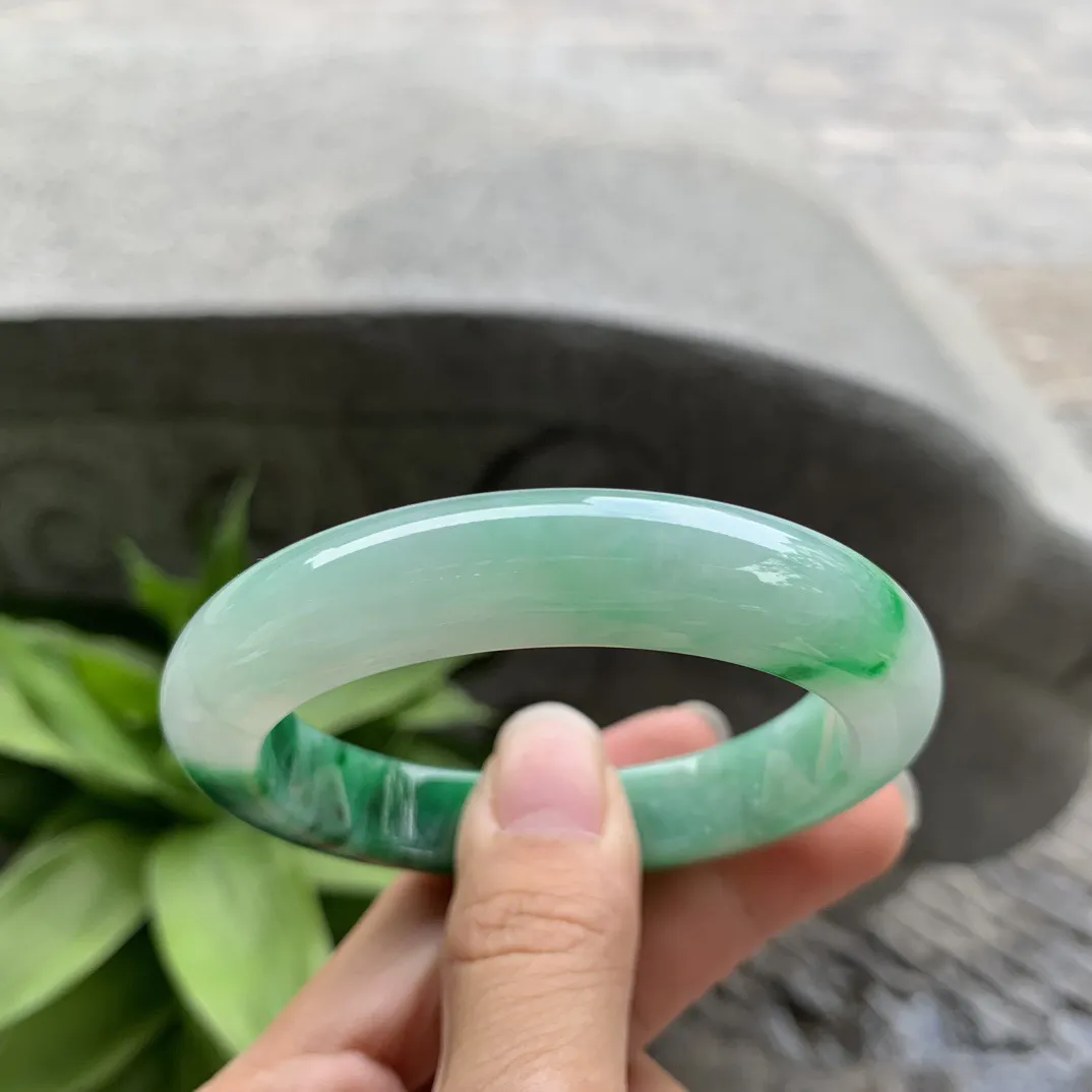 小圈口 53.3-11.2-9.2【辣绿正圈手镯】正圈53 54可戴