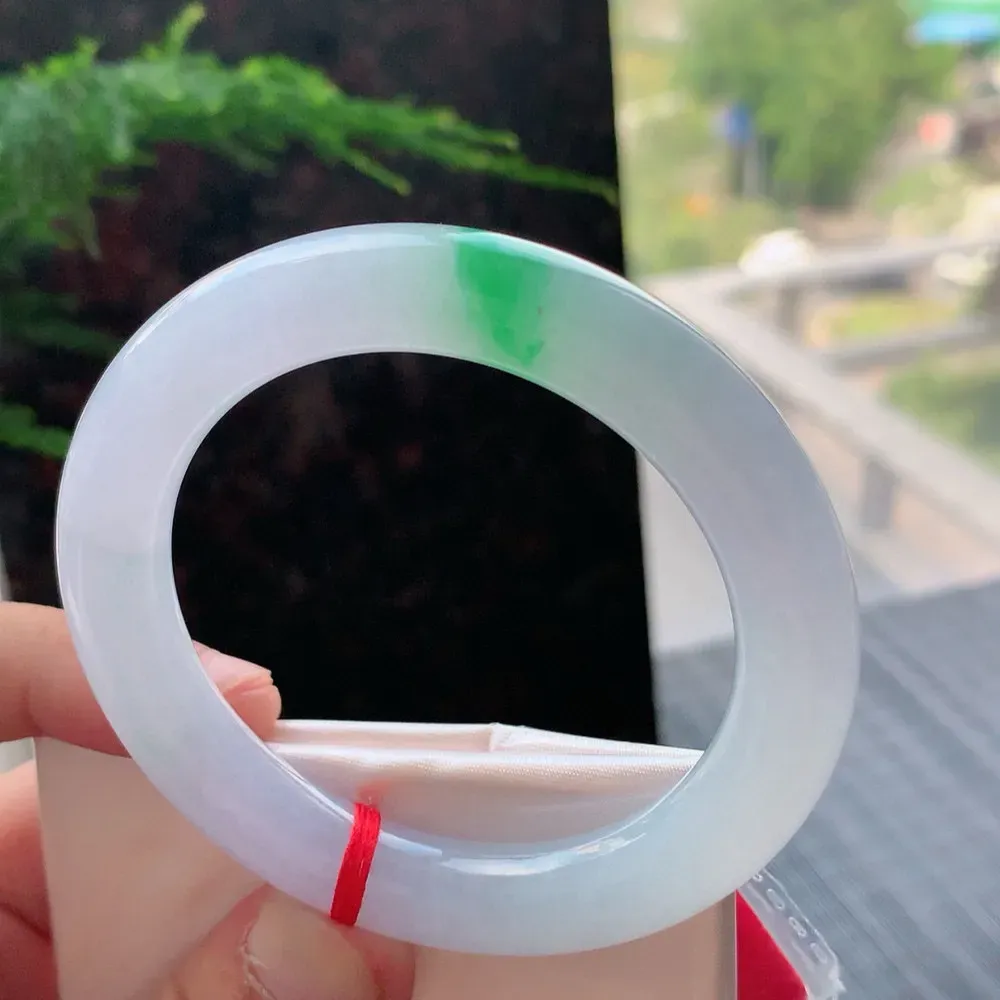 圆条高冰阳绿 微纹 尺寸:54.4/10.7 种色俱佳️️