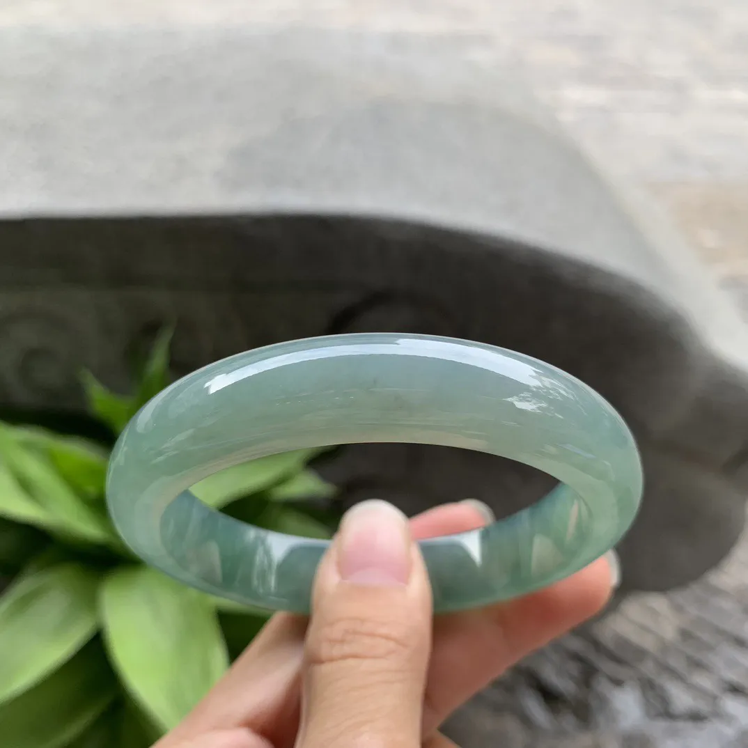 大圈口 59-12.7-8.2  【芙蓉绿正圈手镯】正圈59 60可戴
