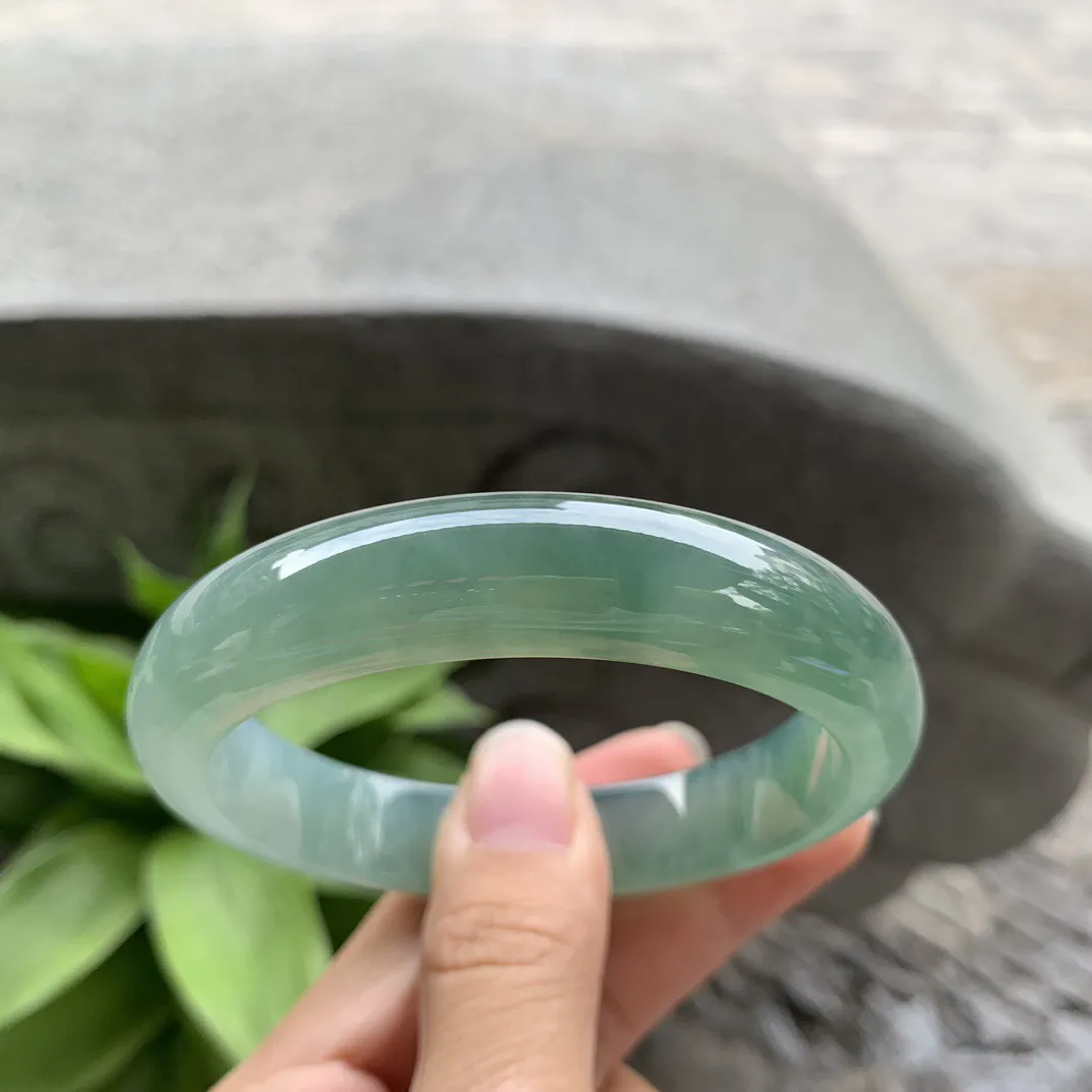 大圈口 59-12.7-8.2  【芙蓉绿正圈手镯】正圈59 60可戴