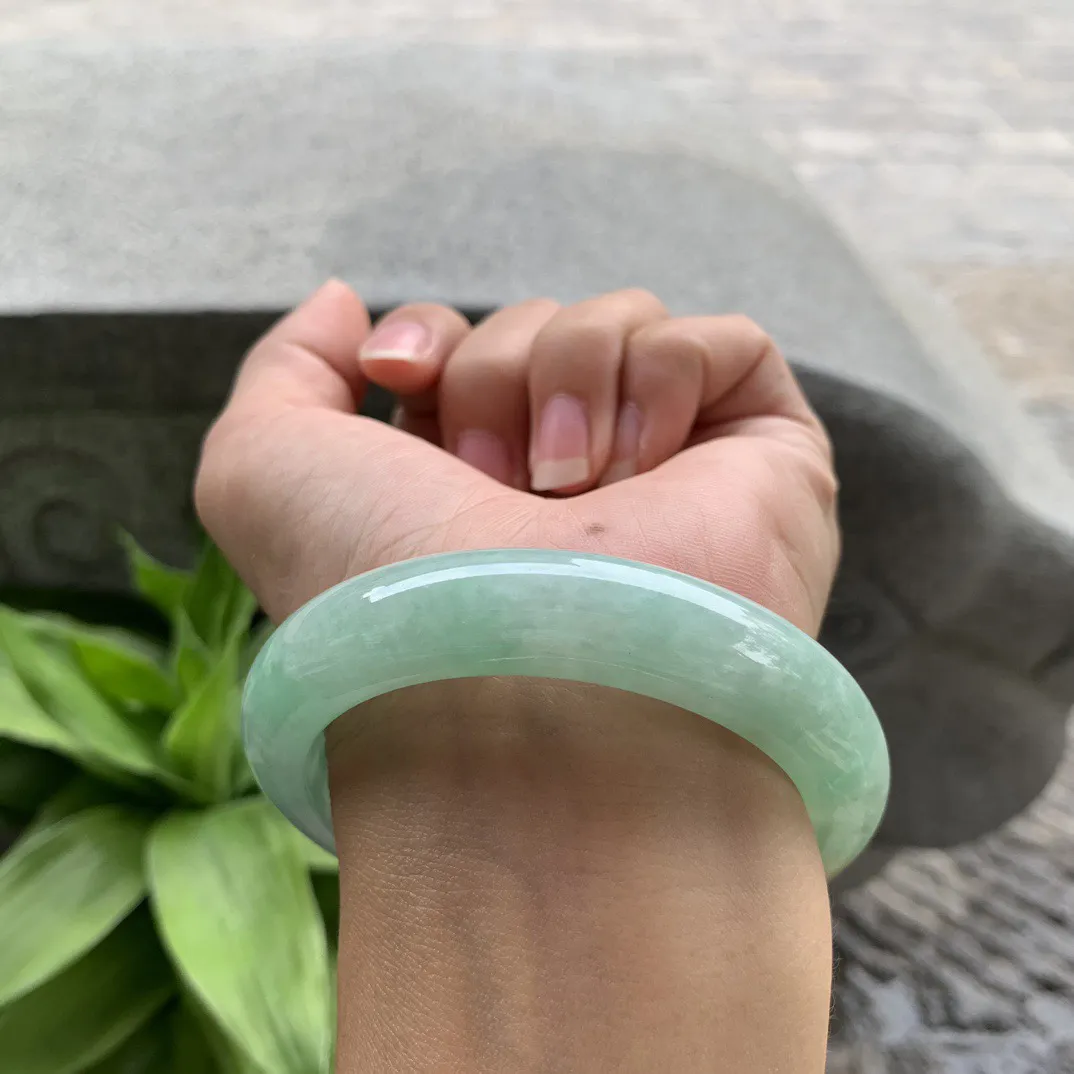 圈口 55.2-12.2-9.2【黄加绿正圈手镯】正圈55 56可戴