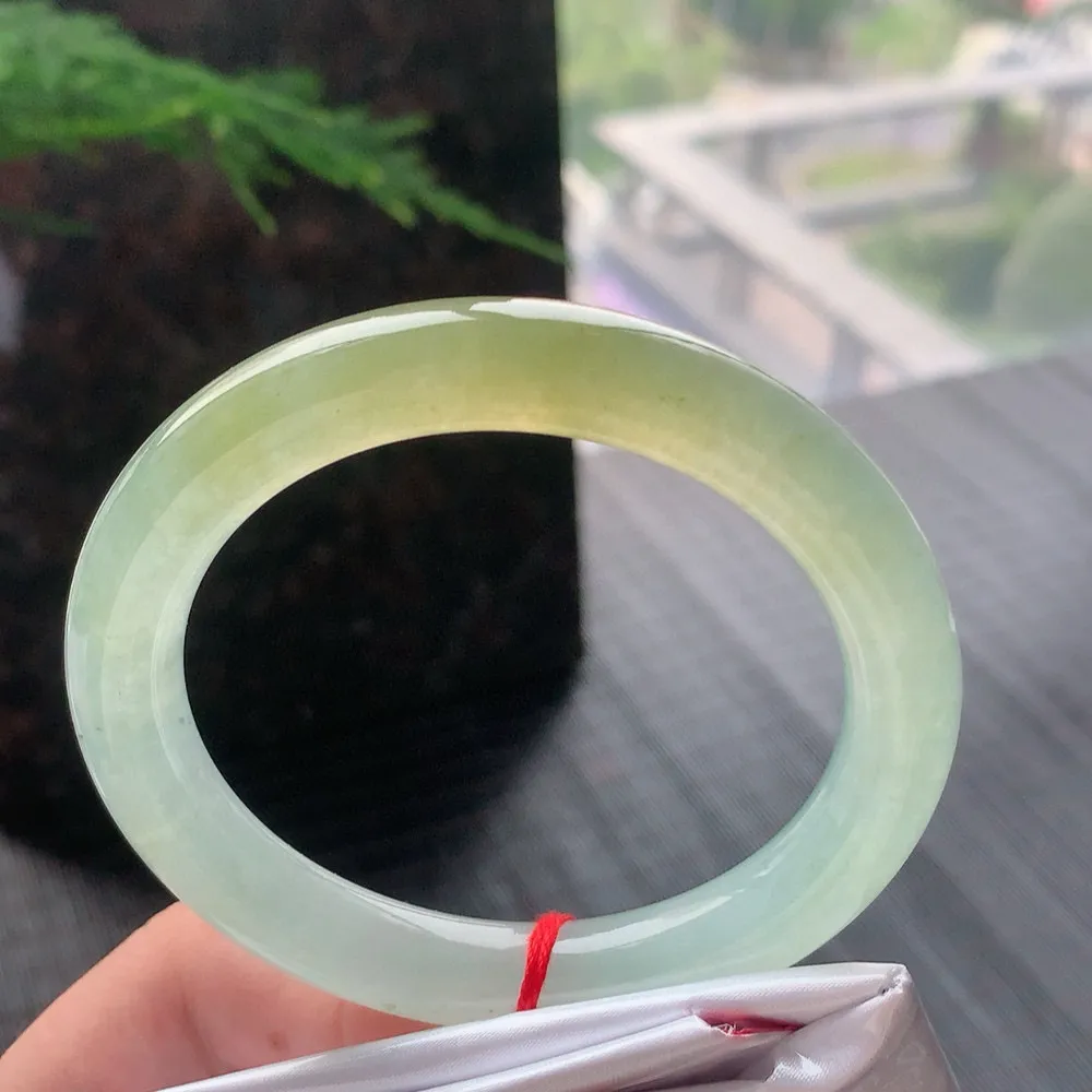 正圈高冰黄翡 一丝棉线 尺寸:56.6/10.1/9.8 种色俱佳