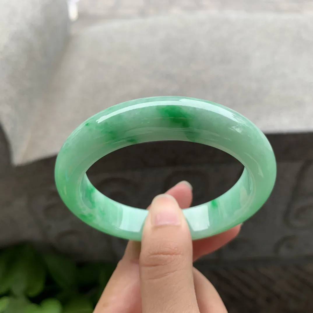 圈口 55-12.6-8.6【辣绿正圈手镯】 正圈55 56可戴