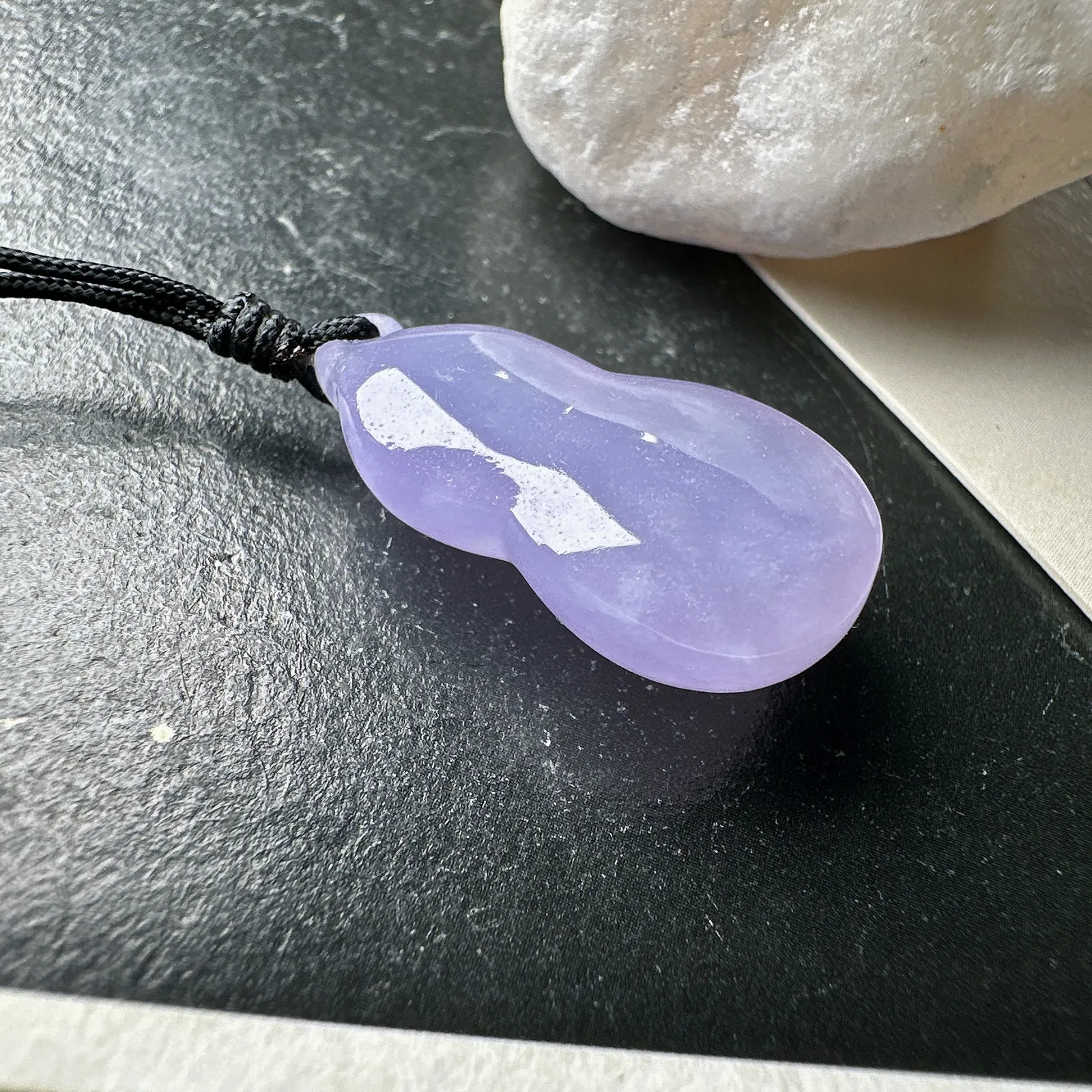 【冰种紫葫芦吊坠】质地细腻，冰透纯净，唯美漂亮，珍藏品质