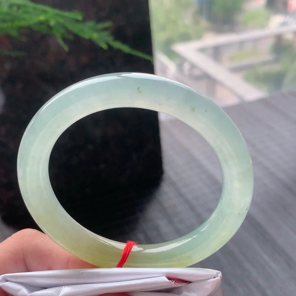 正圈高冰黄翡 一丝棉线 尺寸:56.6/10.1/9.8 种色俱佳