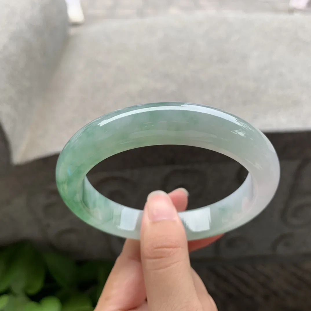 大圈口 61-12.8-9.1  【芙蓉绿正圈手镯】正圈61 62可戴