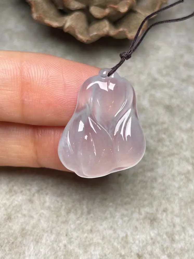 冰种【百财聚来】吊坠，种水好，玉质细腻 ，卖相好‘.