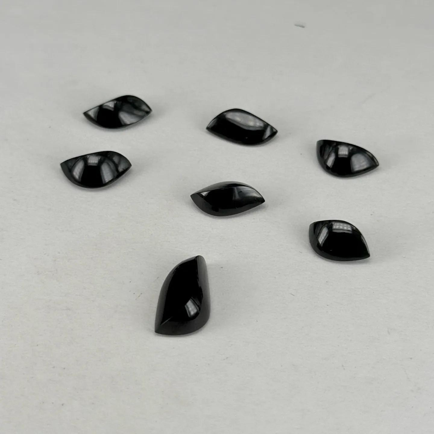 精品墨翠随形马眼套装裸石 种好色正 黑度极好 打灯通透 油性十足