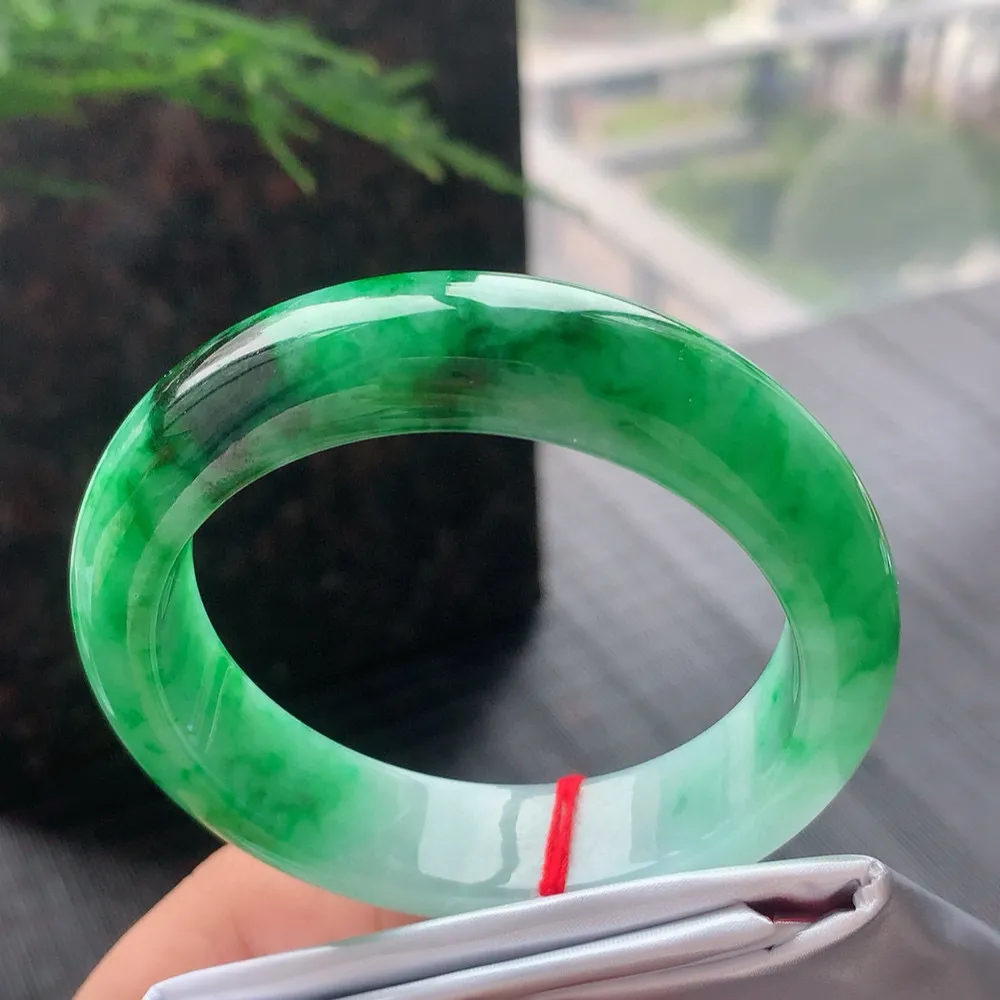 正圈冰糯辣绿 无瑕 尺寸:55.4/14.2/8.7色好