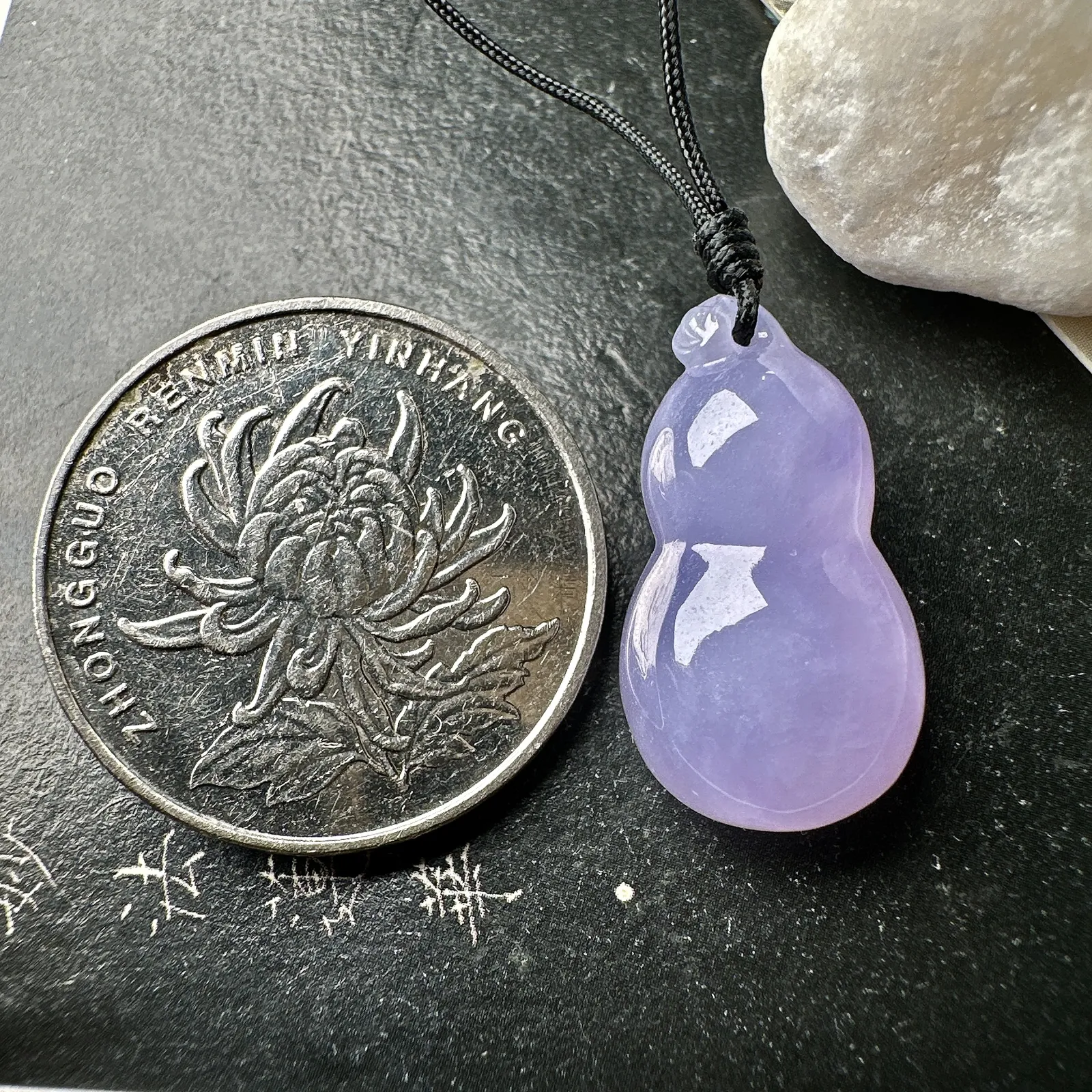 【冰种紫葫芦吊坠】质地细腻，冰透纯净，唯美漂亮，珍藏品质