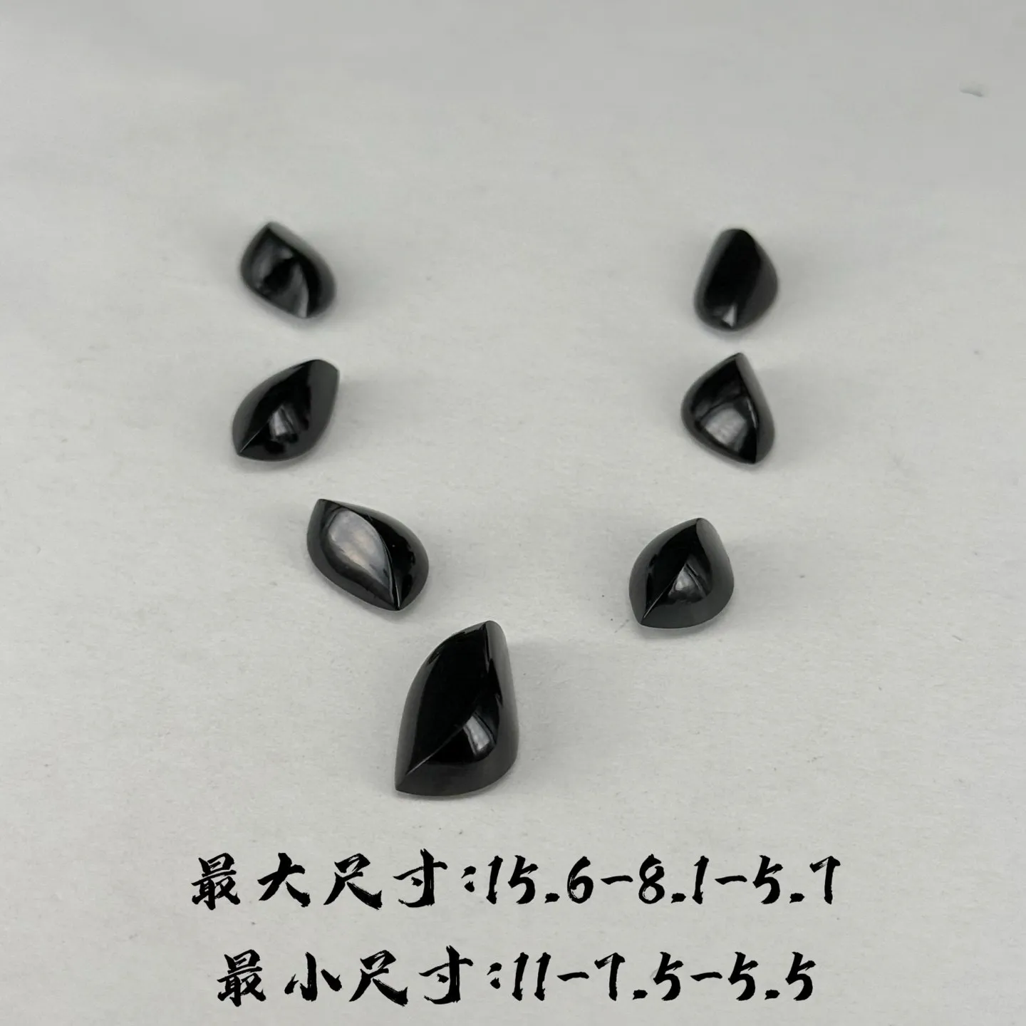 精品墨翠随形马眼套装裸石 种好色正 黑度极好 打灯通透 油性十足