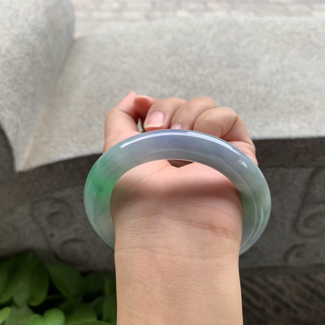 圈口 55.6-10.9  【冰春彩圆条手镯】 圆条55 56可戴