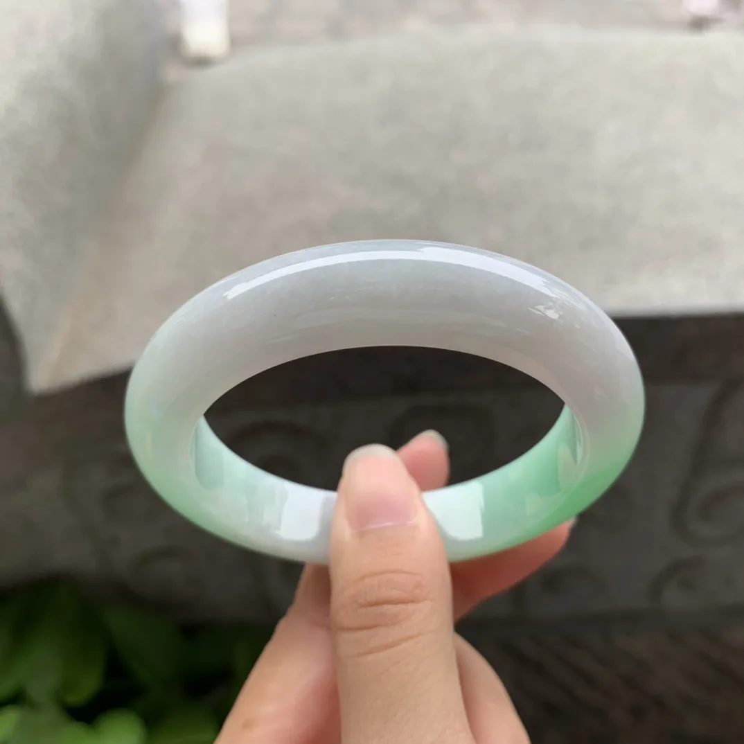 小圈口 53.8-12-9.2  【阳绿正圈手镯】正圈53 54可戴