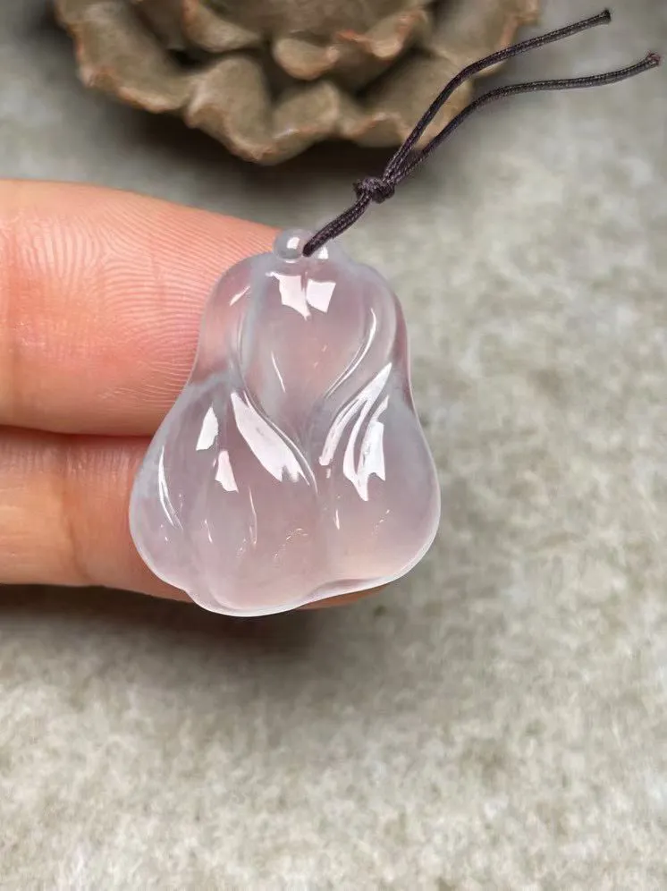 冰种【百财聚来】吊坠，种水好，玉质细腻 ，卖相好‘.