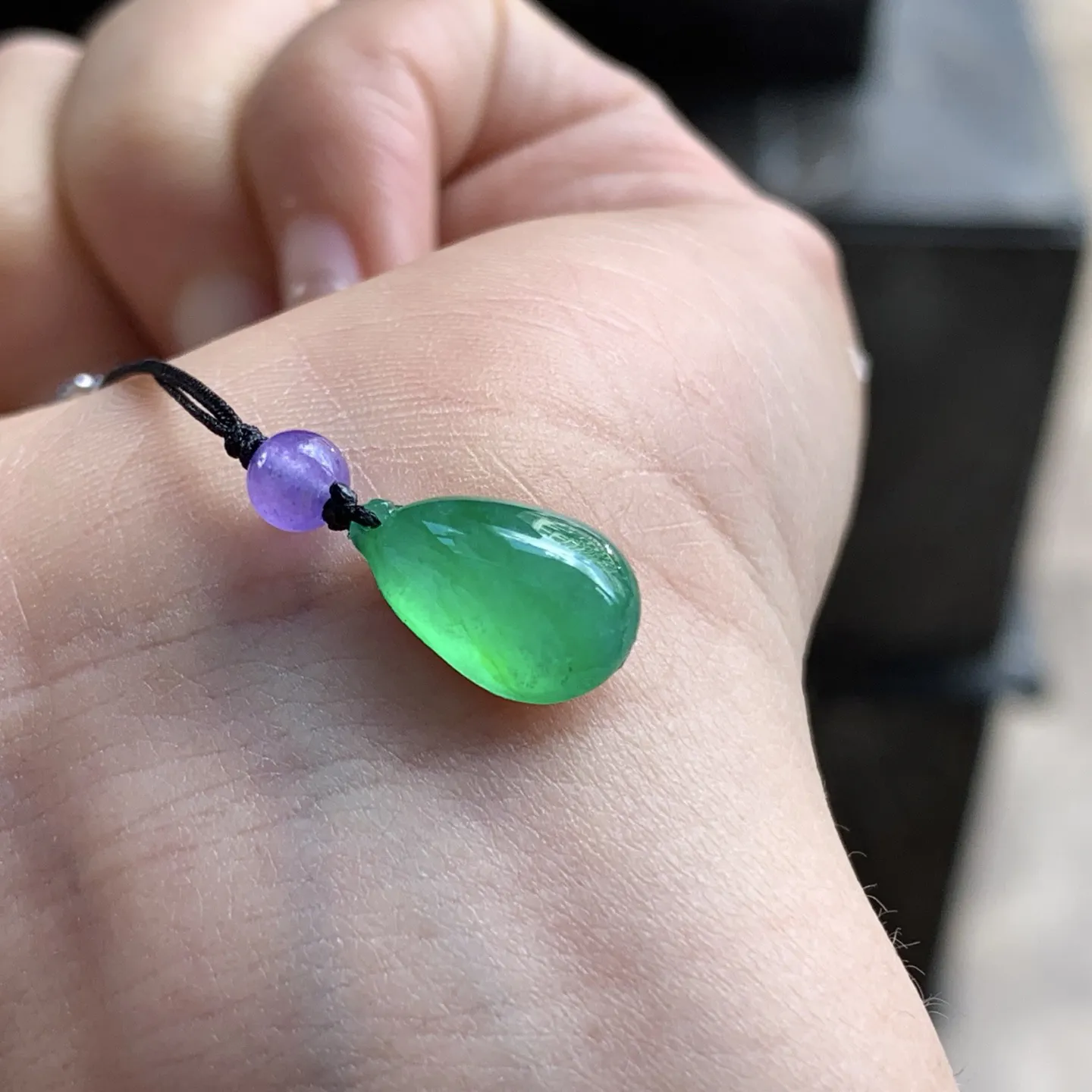 冰绿水滴裸石^_^冰透