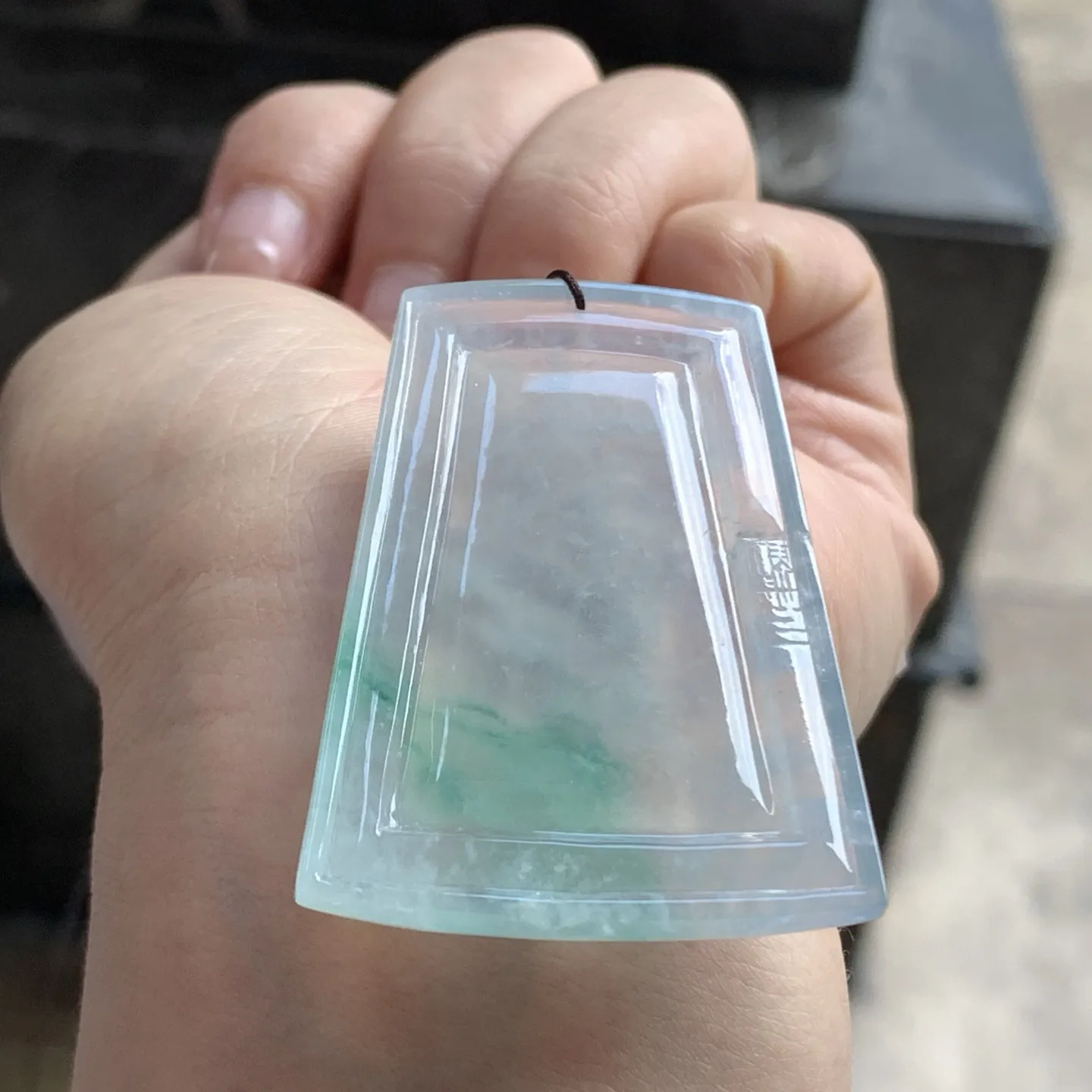 冰飘绿山水牌^_^冰透