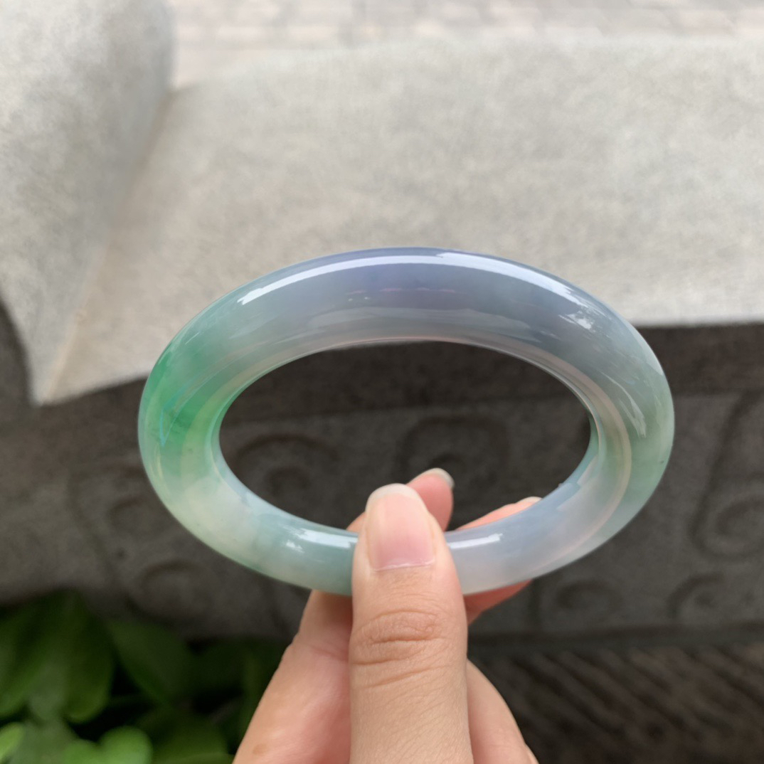 圈口 55.6-10.9  【冰春彩圆条手镯】 圆条55 56可戴