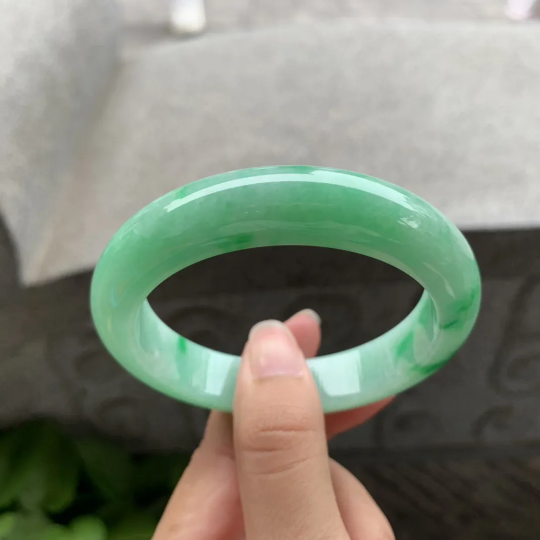 圈口 55-12.6-8.6【辣绿正圈手镯】 正圈55 56可戴