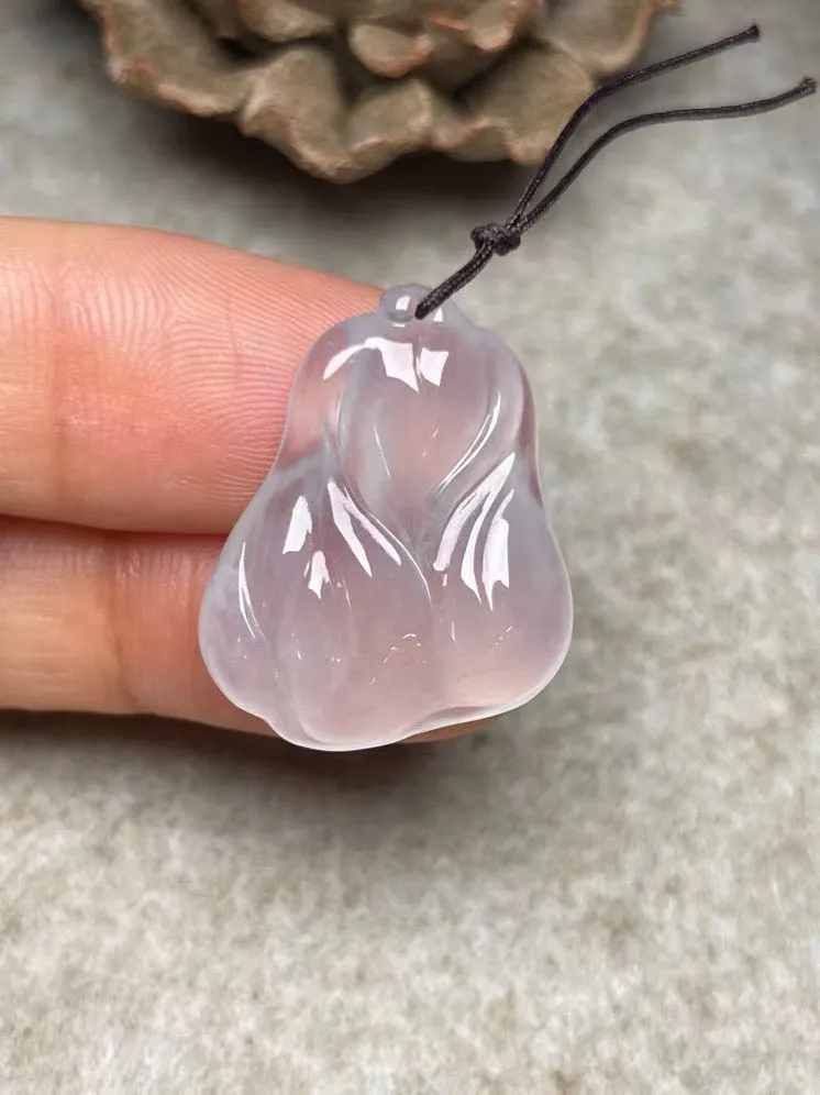 冰种【百财聚来】吊坠，种水好，玉质细腻 ，卖相好‘.