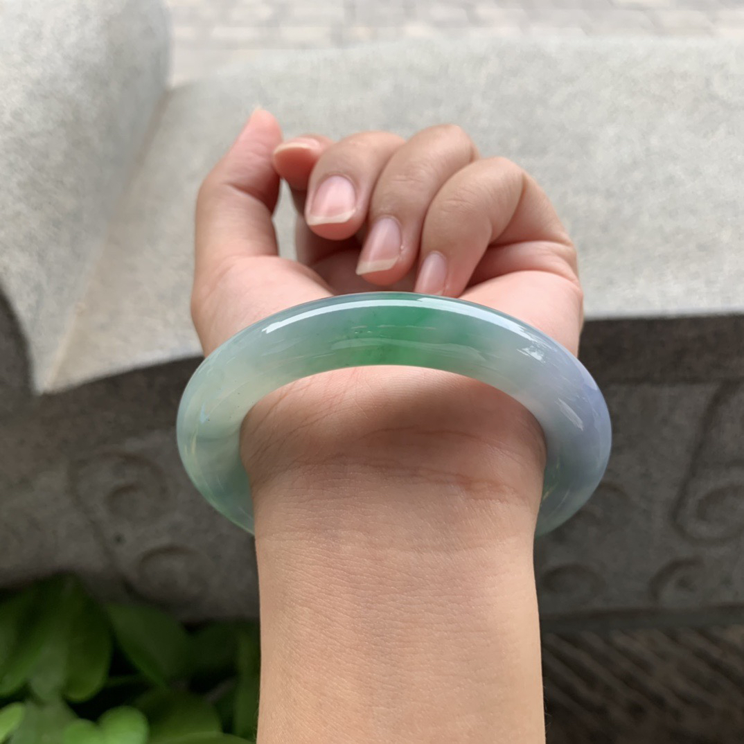 圈口 55.6-10.9  【冰春彩圆条手镯】 圆条55 56可戴