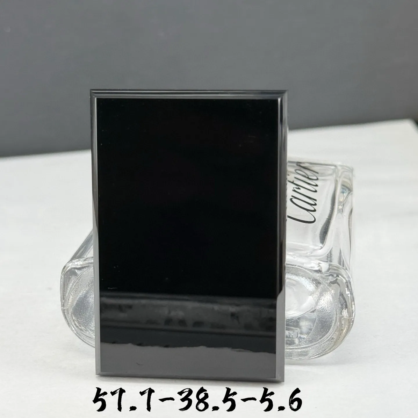 精品墨翠无事牌 种好色正 黑度极好 打灯通透 油性十足 尺寸57.7