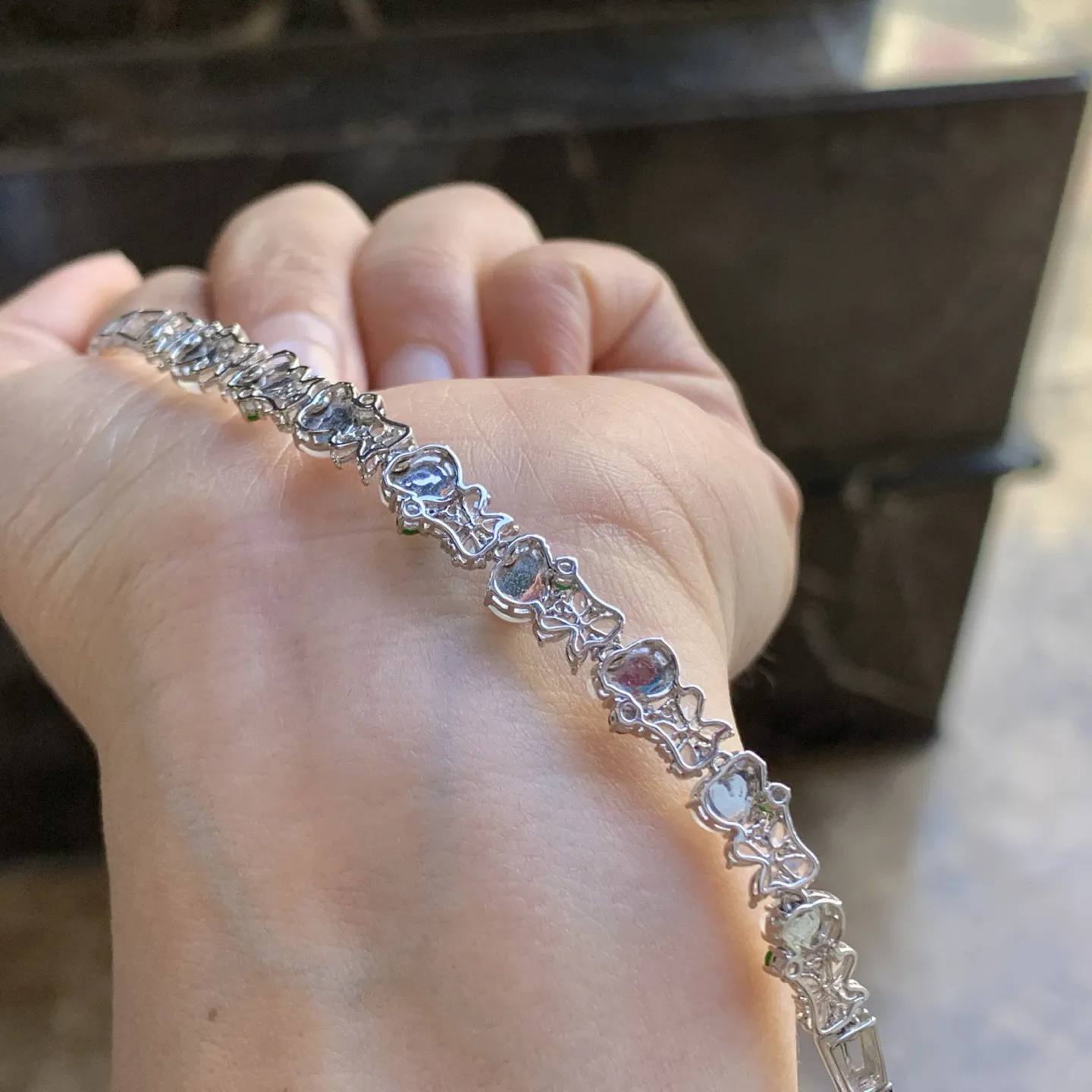 金钻镶嵌冰种手链^_^冰透 清新