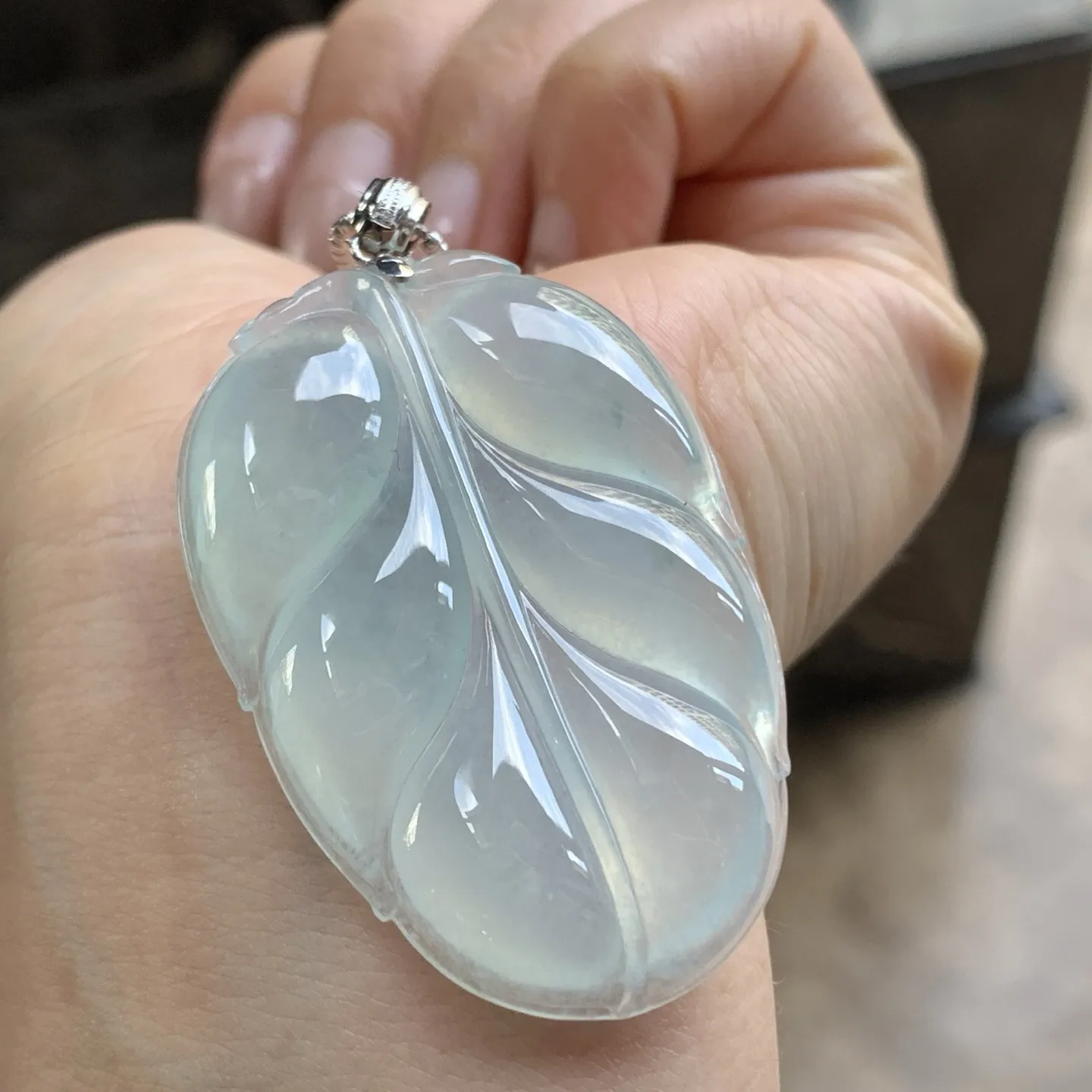 冰种叶子^_^冰透 水润