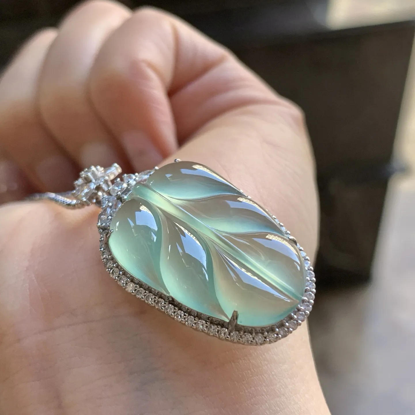 金钻镶嵌冰晴水叶子^_^冰透