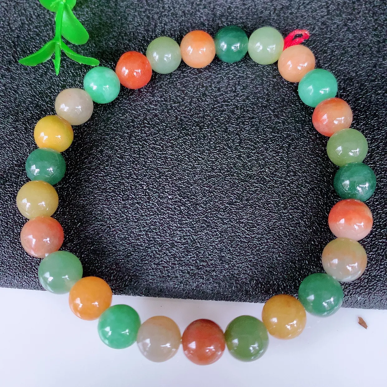 自然光实拍，冰润多宝翡翠手链，多彩翡翠手串，颜色丰富，料子细腻，高档大气，自戴送礼佳品！#46.2取