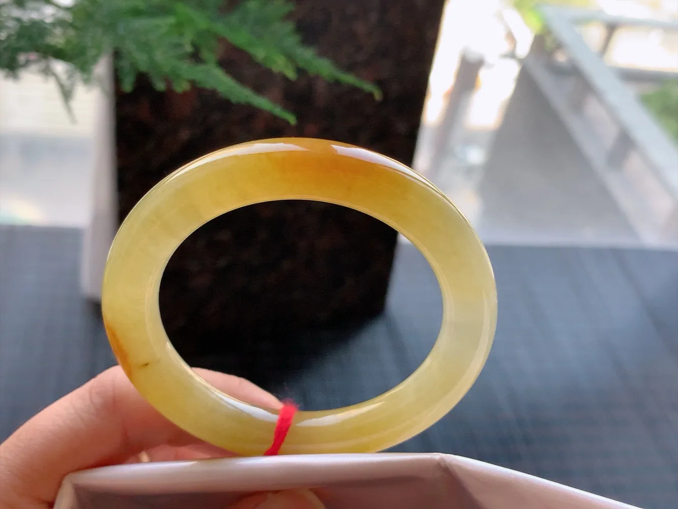 圆条冰黄翡 无瑕 尺寸:50.4/9.7/9.4 超值