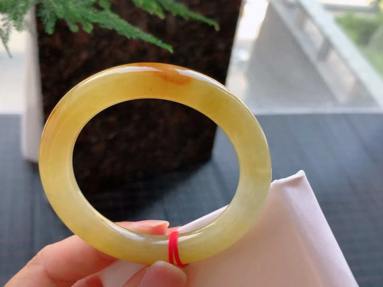 圆条冰黄翡 无瑕 尺寸:50.4/9.7/9.4 超值