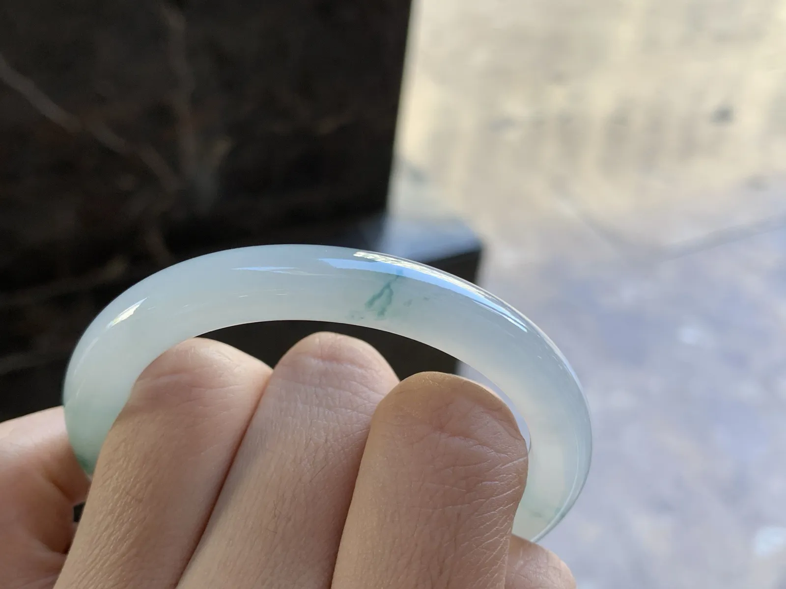 52.5-8.9

蓝花贵妃手镯^_^冰透 清新 正圈50可以带