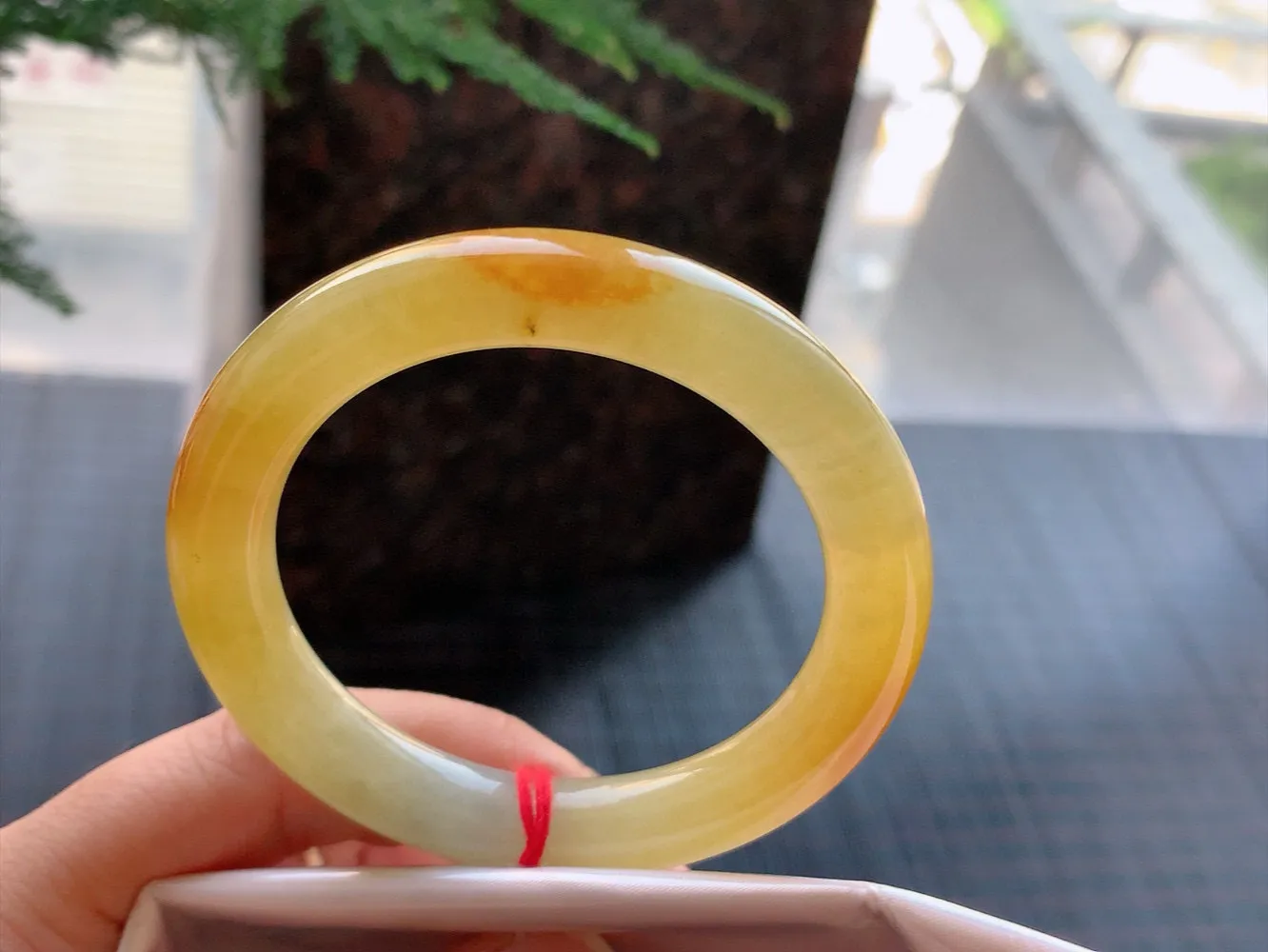 圆条冰黄翡 无瑕 尺寸:50.4/9.7/9.4 超值