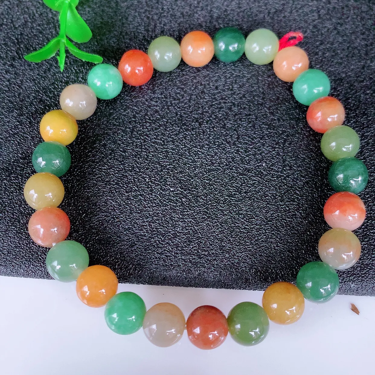 自然光实拍，冰润多宝翡翠手链，多彩翡翠手串，颜色丰富，料子细腻，高档大气，自戴送礼佳品！#46.2取