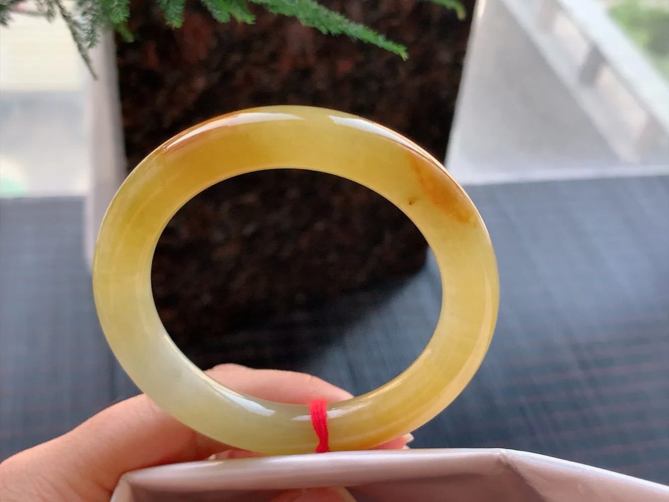 圆条冰黄翡 无瑕 尺寸:50.4/9.7/9.4 超值