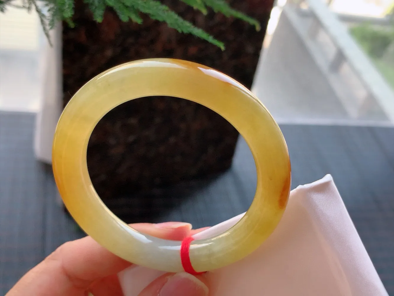 圆条冰黄翡 无瑕 尺寸:50.4/9.7/9.4 超值