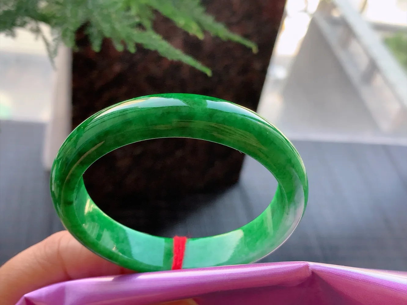 贵妃一大节辣绿 无瑕 尺寸:53.9/48.1/12.2/7.2 色辣