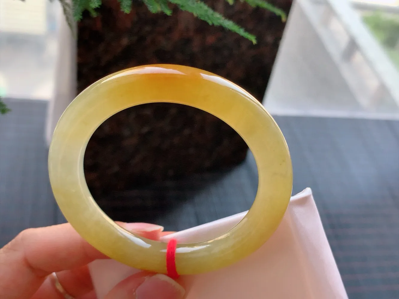 圆条冰黄翡 无瑕 尺寸:50.4/9.7/9.4 超值