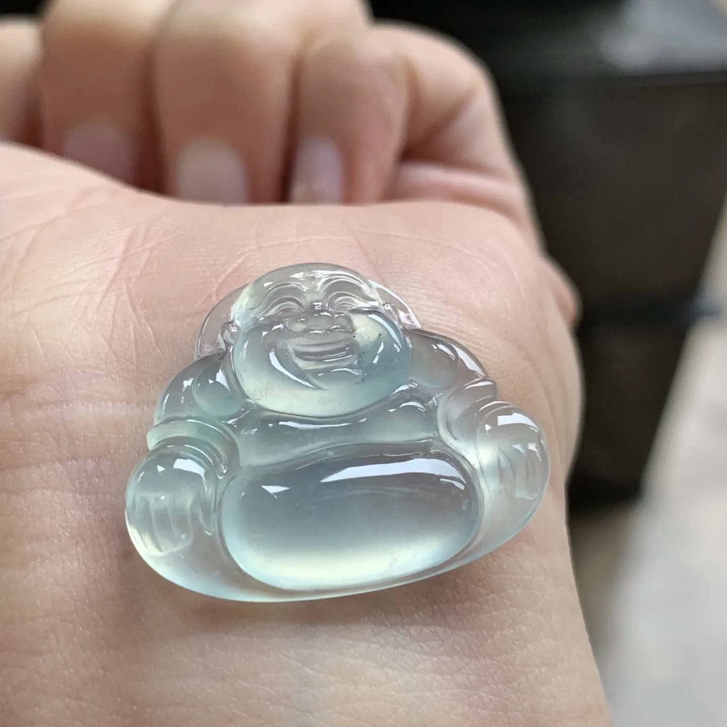 冰蓝佛公^_^种水透亮